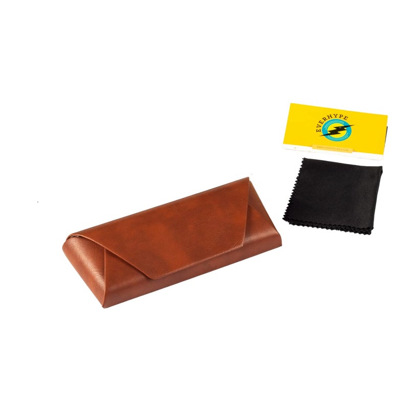Everhype Eyeglass Case Hard Shell, Portable Sunglass Case, fashionable PU Leather Eyeglass Case, Lightweight - Image 2