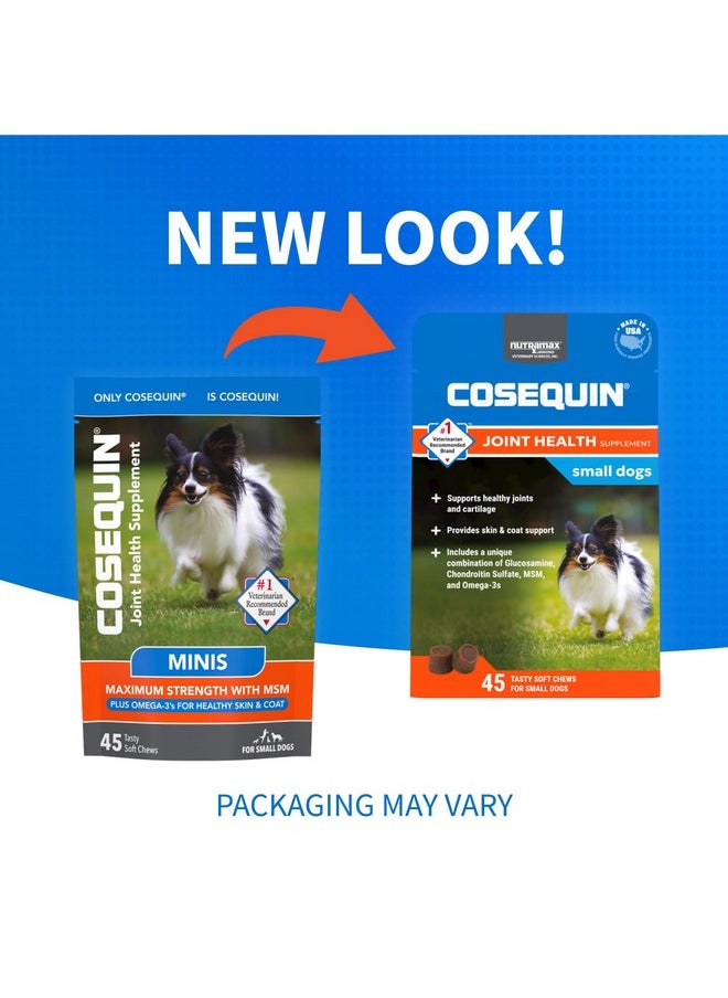 Nutramax Laboratories Nutramax Cosequin Minis Maximum Strength Joint Health Supplement - With Glucosamine, Chondroitin, MSM, and Omega-3's, 45 Soft Chews  - Image 2