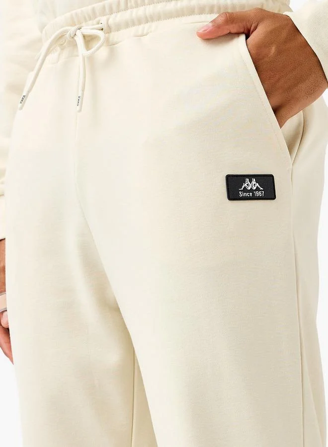 Kappa White Kappa Men Regular Fit Flexi Waist Joggers with Panelled Design for Men | Best Price UAE