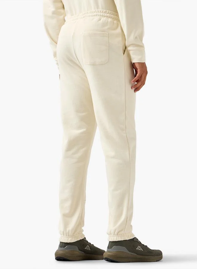 Kappa White Kappa Men Regular Fit Flexi Waist Joggers with Panelled Design for Men | Best Price UAE