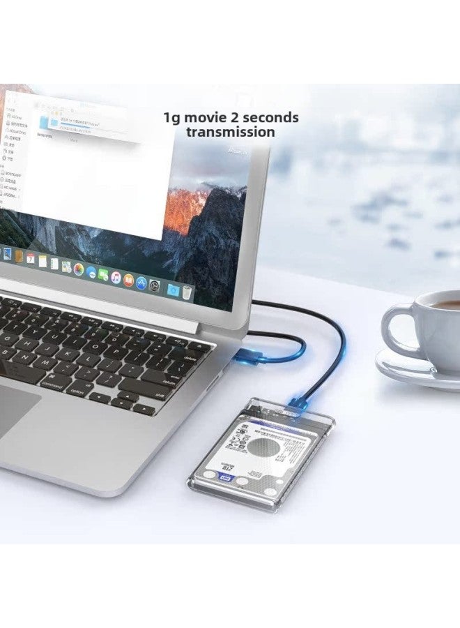 صندوق القرص الصلب المحمول الفائق 2.5 بوصة ميكانيكي صلب Ssd Universal Notebook خارجي USB3.0 Box-اللون: 【طراز سبائك الألومنيوم type-c3.1】 5 جيجابايت في الثانية + كابل 2 في 1 - Image 3