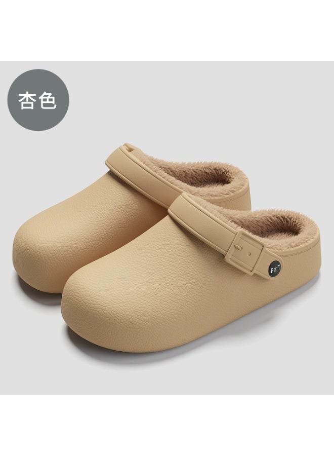 Eva waterproof cotton slippers - indoor home furnishing, warm and plush, suitable for winter, anti-slip cotton slippers