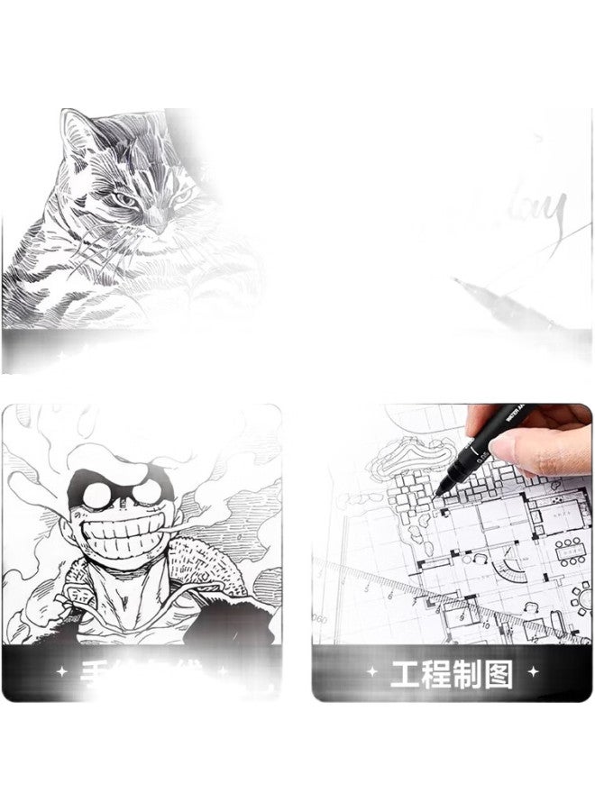 Uni قلم رسم ذو رأس إبرة مائي من يوني ميتسوبيشي (يوني) ، قلم تصميم فنون الكوميديا Pin-200 ، أسود ، مجموعة مكونة من 3 قطع - Image 3
