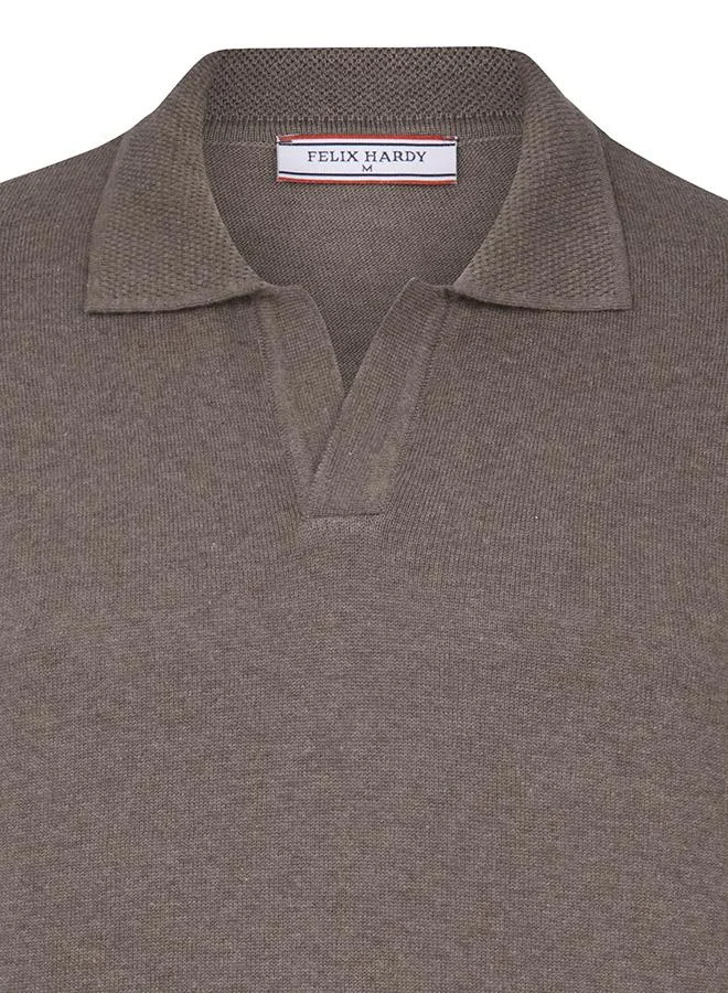 FELIX HARDY Pullover with Polo Collar - Buttonless