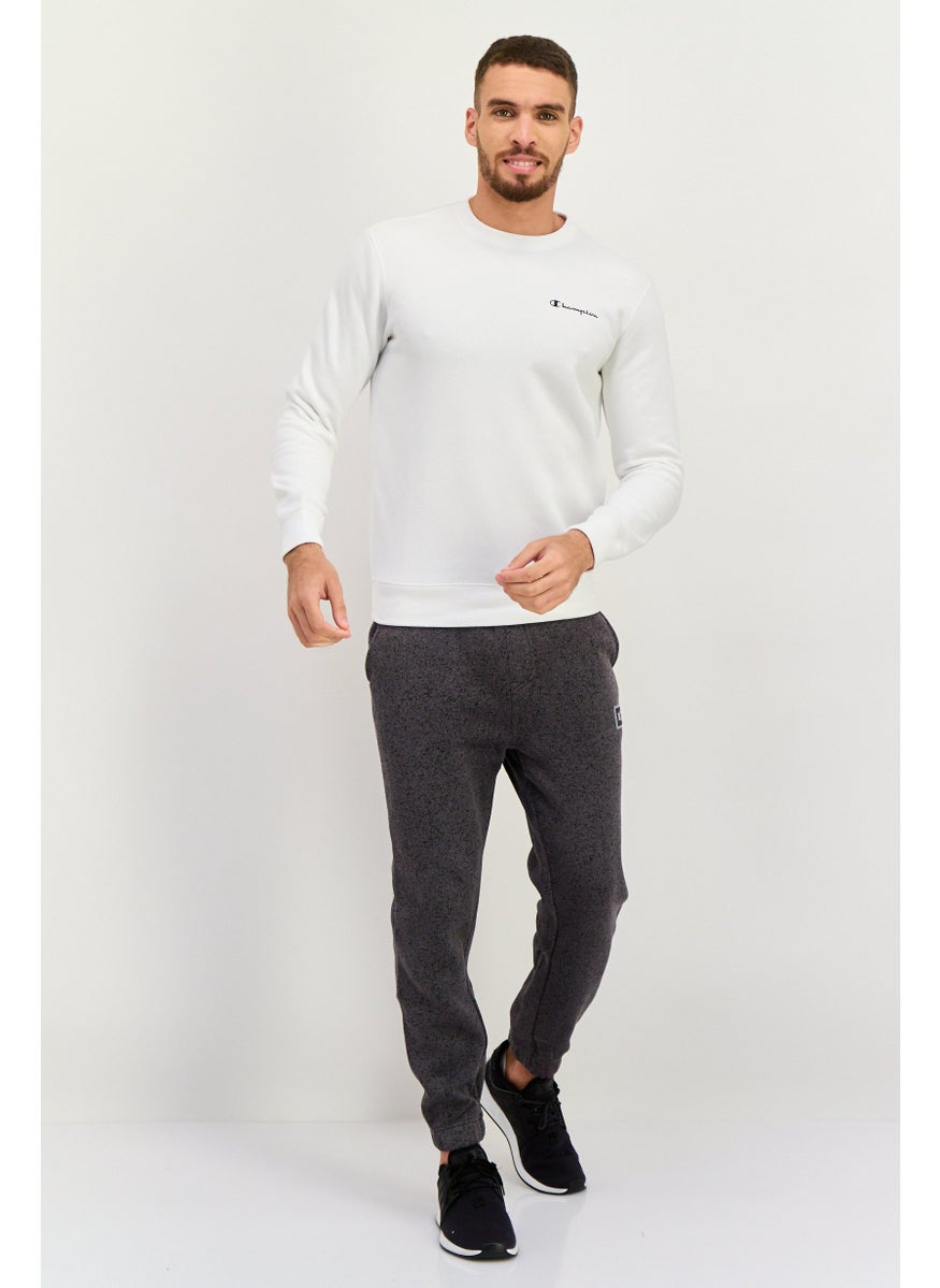 Champion Men Sportswear Fit Long Sleeves Outdoor Sweatshirt, White  - Image 4