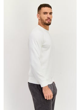 Champion Men Sportswear Fit Long Sleeves Outdoor Sweatshirt, White  - Image 2