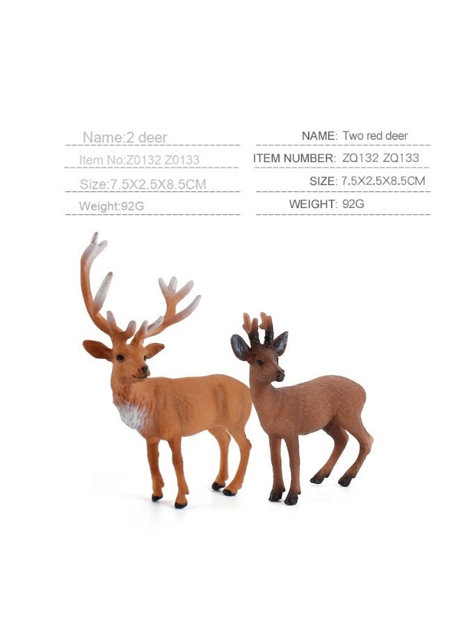 NIBEMINENT Forest Wildlife Models - Creative Children's Cognition Figurines of Reindeer and Deer