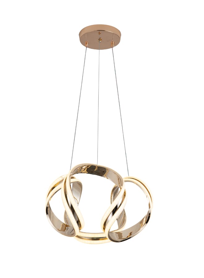 بيست باور ثريا فردي LED حديثة 8023-GD مصباح ليد معلق للإضاءة الداخلية مع ثلاثة مستويات إضاءة قابلة للتعتيم، اختيار مثالي لغرف المعيشة أو مناطق تناول الطعام أو غرف النوم - Image 2