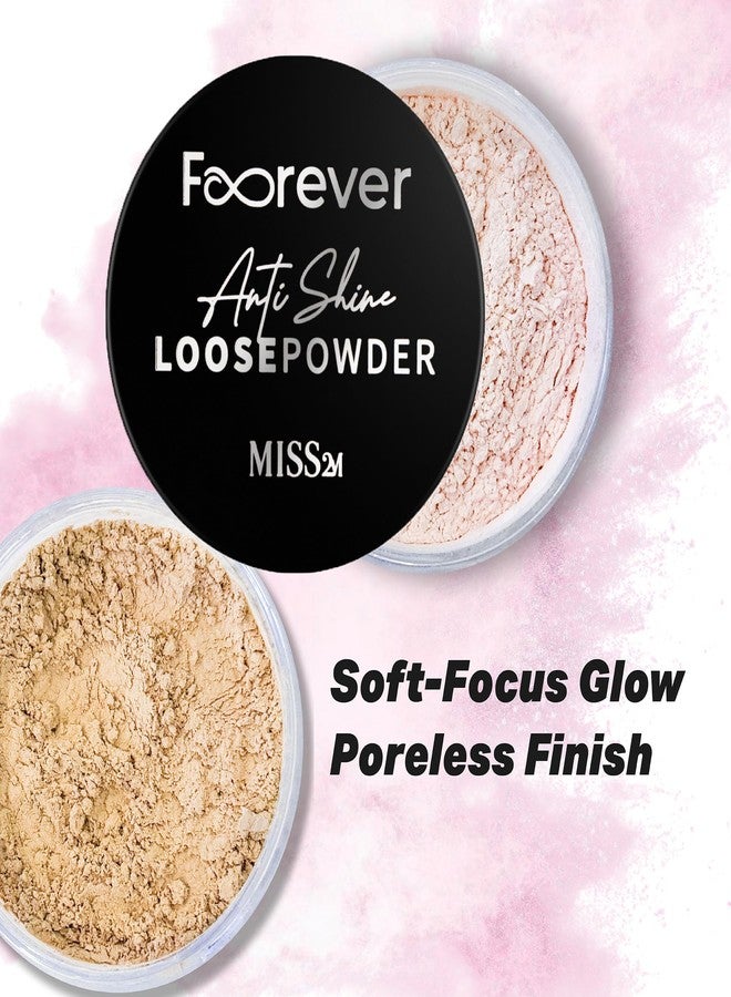 ميس تو ام بودرة تثبيت المكياج MISS2M Forever Matte & Blur مع تحكم في الزيوت ولمعان مضاد للزيوت وتركيبة ناعمة للبشرة: 101 لون بندقي شفاف، 0.53 أونصة - Image 4