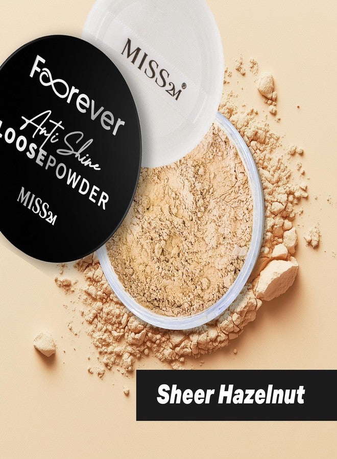 ميس تو ام بودرة تثبيت المكياج MISS2M Forever Matte & Blur مع تحكم في الزيوت ولمعان مضاد للزيوت وتركيبة ناعمة للبشرة: 101 لون بندقي شفاف، 0.53 أونصة - Image 2