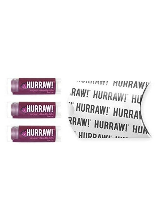 Hurraw! بلسم الشفاه الملون بالتوت الأحمر، عبوة من 3 قطع: (لون التوت الشفاف) عضوي معتمد، نباتي، خالٍ من القسوة والغلوتين. مكونات طبيعية 100% من نونجمو. خالٍ من زبدة الشيا وفول الصويا والنخيل. صنع في الولايات المتحدة الأمريكية  - Image 2