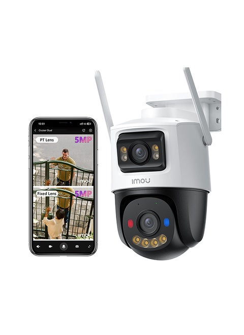 3K Outdoor Camera 10MP Security Camera 3K& 3K Wireless Camera, Dual-Lens Camera Outdoor,CCTV Camera for Home, Wireless Camera 5MP Fixed lens& 5MP PT lens, Cruiser Dual 10MP