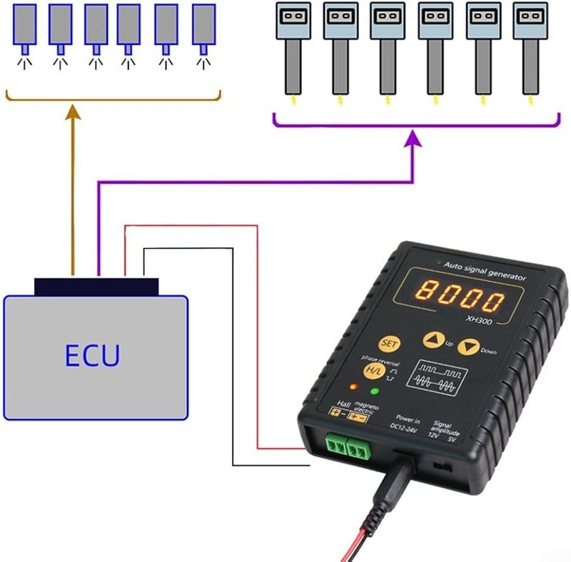 XH300 مولد إشارة السيارات 5 فولت 12 فولت تردد قابل للتعديل لمحاكاة مستشعر عمود المرفق وعامود الحدبات - Image 3