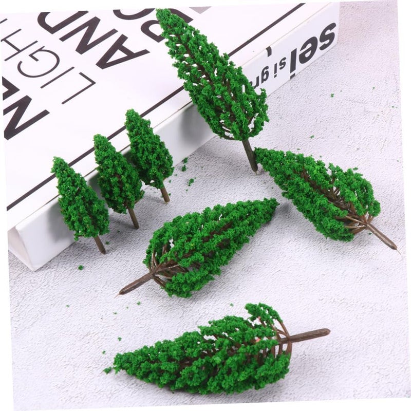 DOITOOL 12pcs Colorful Landscape Model Pine Trees for Miniature Diorama and Sand Table Construction Includes and Height Models Realistic Greenery Props for Train Scenery and Landscapes - Image 3