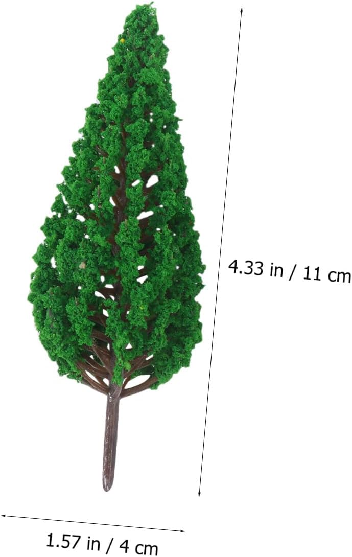 DOITOOL 12pcs Colorful Landscape Model Pine Trees for Miniature Diorama and Sand Table Construction Includes and Height Models Realistic Greenery Props for Train Scenery and Landscapes - Image 2