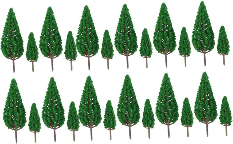 DOITOOL 12pcs Colorful Landscape Model Pine Trees for Miniature Diorama and Sand Table Construction Includes and Height Models Realistic Greenery Props for Train Scenery and Landscapes - Image 1