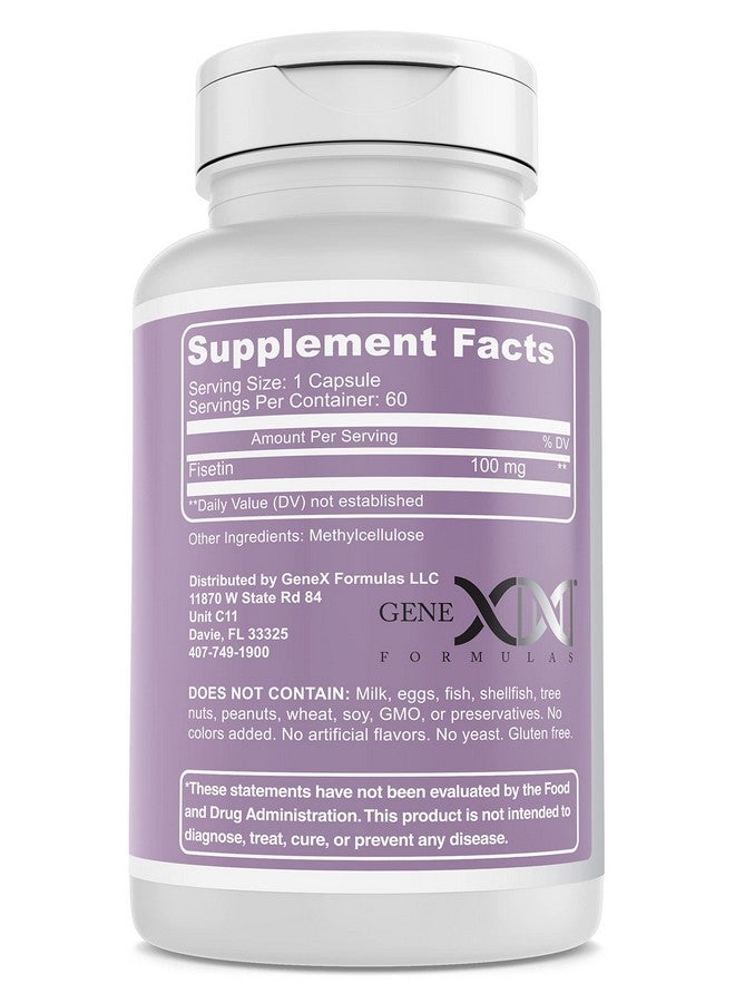 Genex Formulas Genex Fisetin 100Mg Serving ; 60 Capsules - Image 4