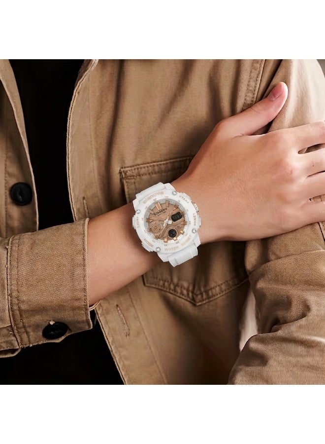 Elanova Sporty analog-digital watch with dual time feature, durable silicone strap, and 5-bar water resistance, model EL70 - Image 4