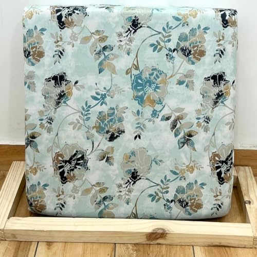 FABANE Stretchable Spandex Printed Sofa Slipcovers - Pack of 10 Sofa Seat Covers for Living Rooms, Couches, Wooden Sofas and Offices (Sea Green Floral) - Image 2