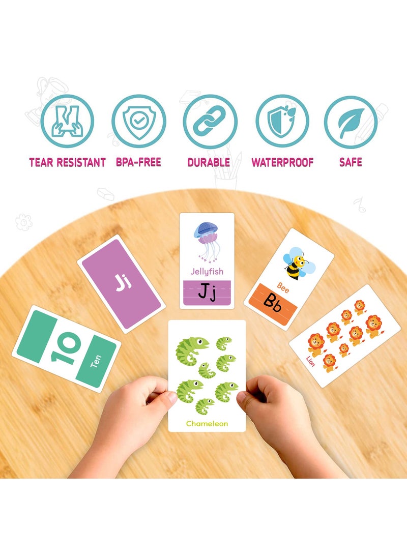 58 Alphabet Flash Cards - Learn Colors Numbers Shapes ABC Letters - Toddler Kids Learning Educational Toys Preschoolers Flashcards - Image 4