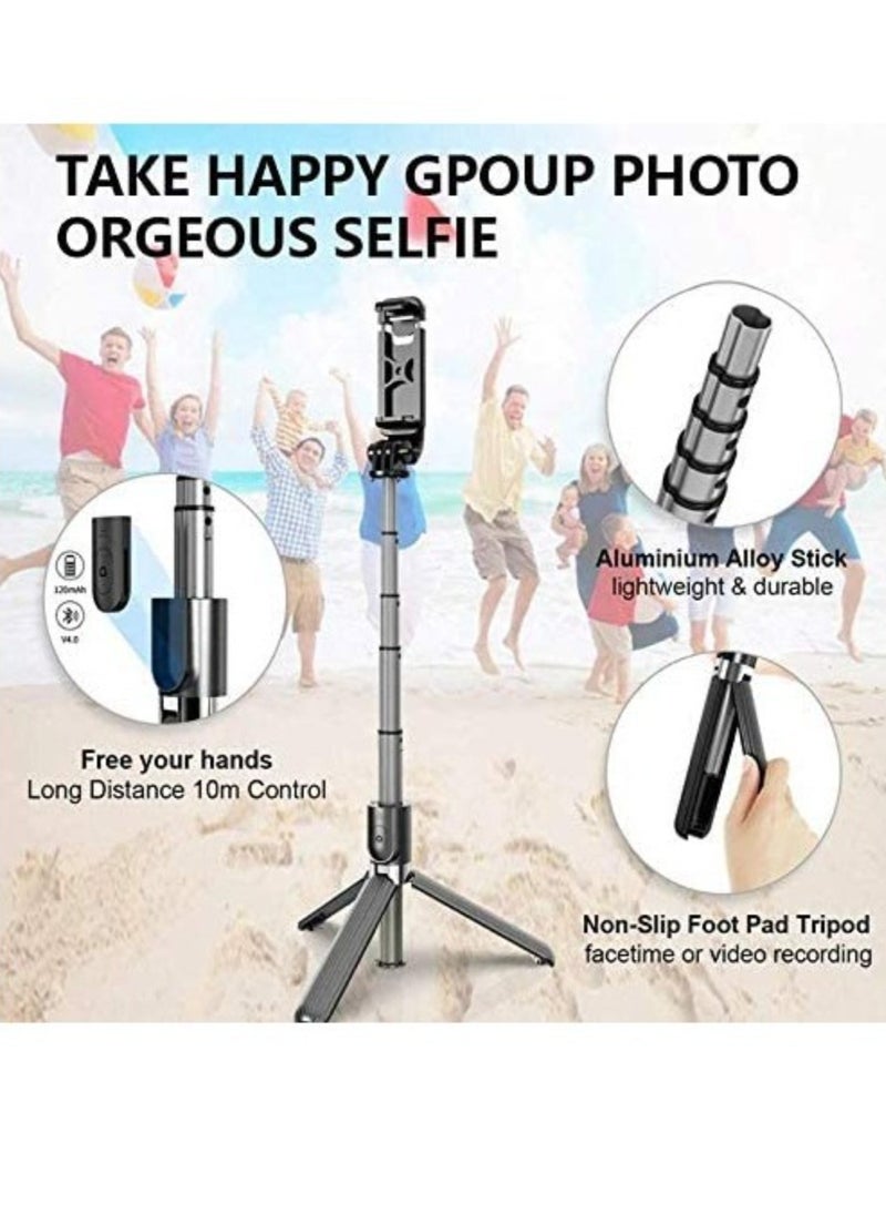 Raxoom 3 in 1 Phone with Bluetooth Wireless Remote, Portable Selfie Stick Gimbal Stabilizer for Smartphone - Image 3