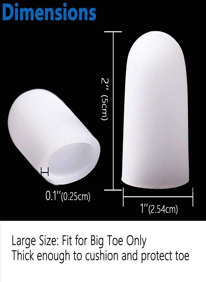 JKcare 10 Pack Big Toe Caps Protectors, Gel Toe Covers - Cushion for Corns, Calluses, Blister, Ingrown Toenail and Reduce Friction - Image 2