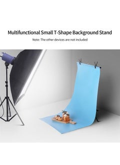 Selens Photography Backdrop Stand 30 Inches Small T Shape Support Light Stands Mini Holder for Photo Studio Tabletop Desktop Background Paper, T-Shape Background Support Stand Crossbar with 2 Clamps  - Image 2