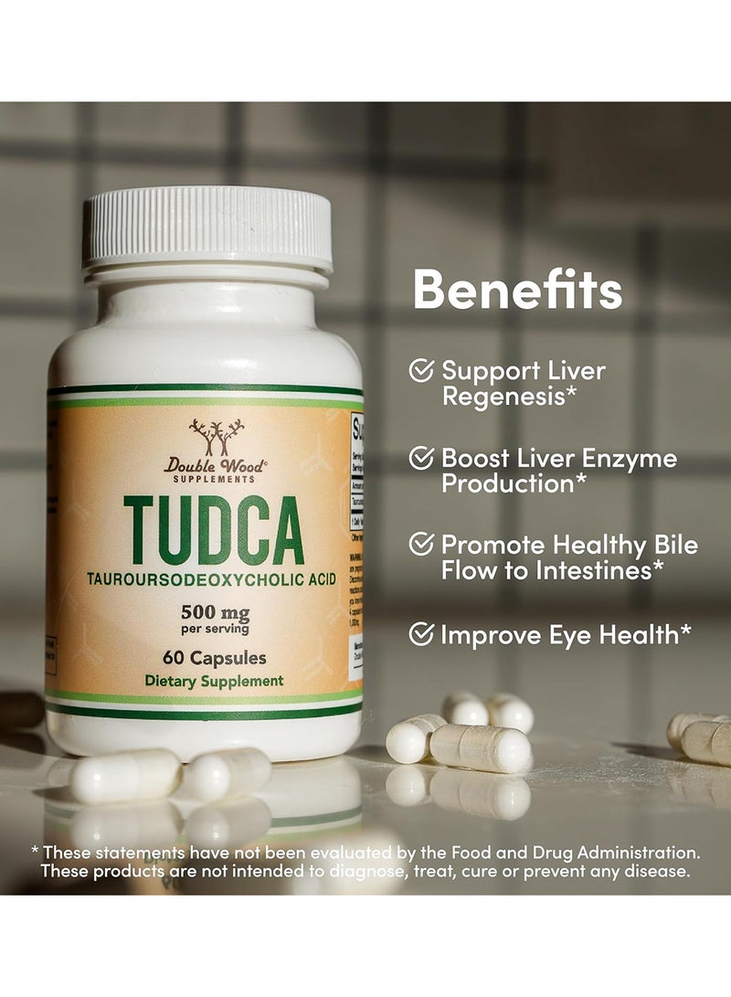 Double Wood Supplements Tudca Liver Support Supplement 60 Capsules 500 Mg - Image 3