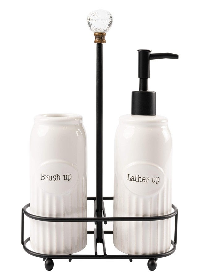 Mud Pie Toothbrush and Soap Knob Caddy Set - Image 1