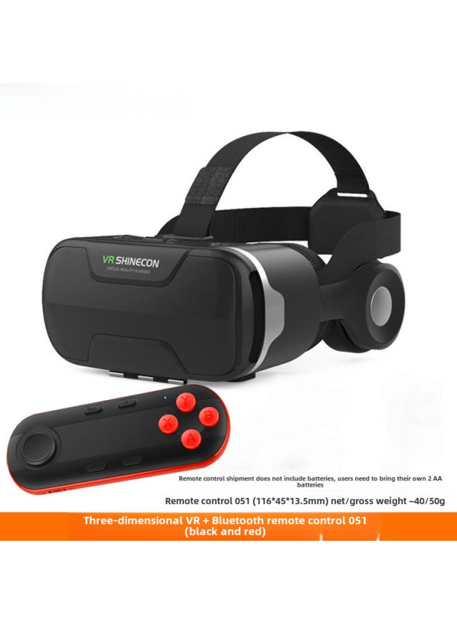مجموعة مختارة عبر الحدود من نظارات ثلاثية الأبعاد آلاف النظارات السحرية التي ترتدي الرأس سماعات غامرة الكل في واحد نظارات الواقع الافتراضي الذكية - اللون: ستيريو VR +051 جهاز التحكم عن بعد بلوتوث - Image 1