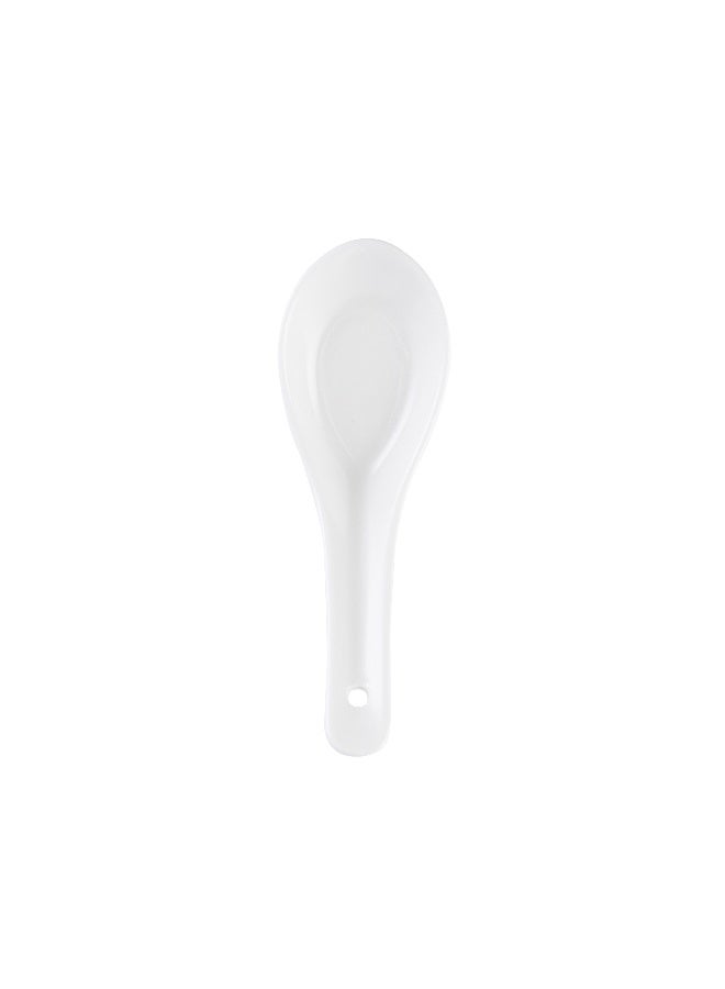 Restaurantware 4.9-inch Asian Tasting Spoon: White Porcelain Appetizer and Soup Spoon - Perfect for Catering Events, Tasting Parties, and Restaurants - 10ct Box - Image 1