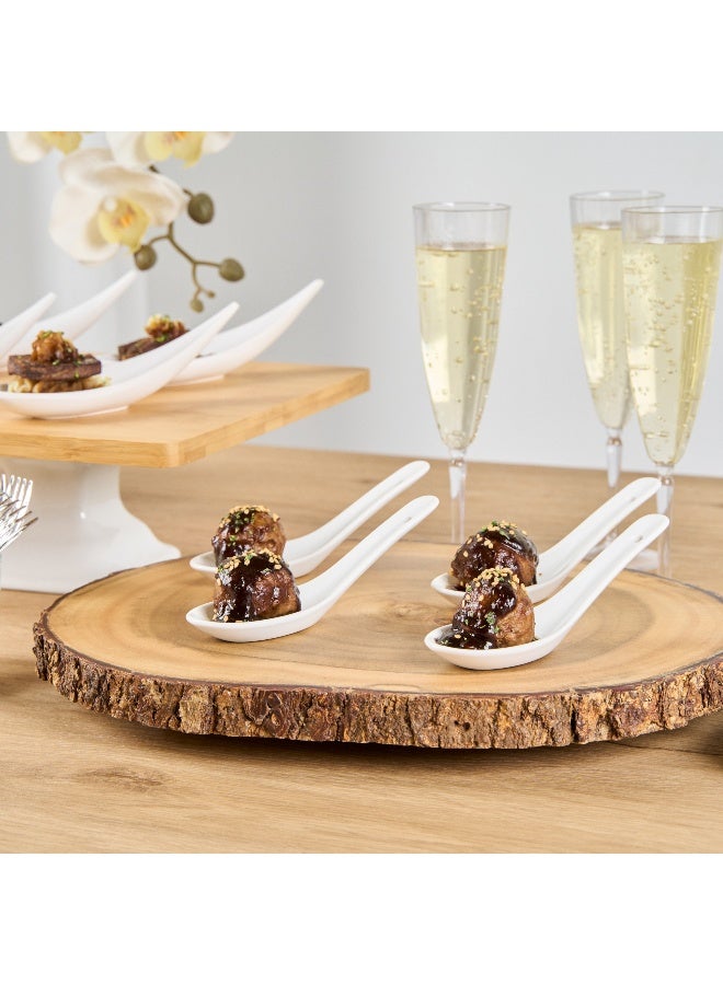 Restaurantware 4.9-inch Asian Tasting Spoon: White Porcelain Appetizer and Soup Spoon - Perfect for Catering Events, Tasting Parties, and Restaurants - 10ct Box - Image 4