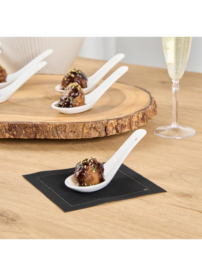 Restaurantware 4.9-inch Asian Tasting Spoon: White Porcelain Appetizer and Soup Spoon - Perfect for Catering Events, Tasting Parties, and Restaurants - 10ct Box - Image 3