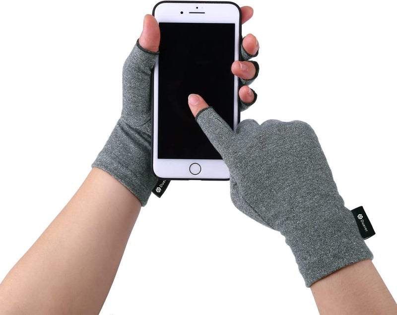 Duerer Arthritis Compression Gloves Women Men For Rsi  Carpal Tunnel  Rheumatiod  Tendonitis  Fingerless Gloves For Computer Typing And Dailywork (Gray  M) - Image 4