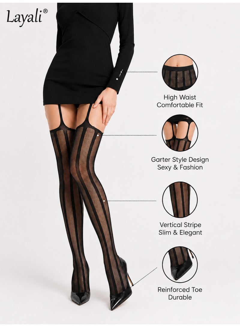 Layali Elegant lace stockings - black - Image 1