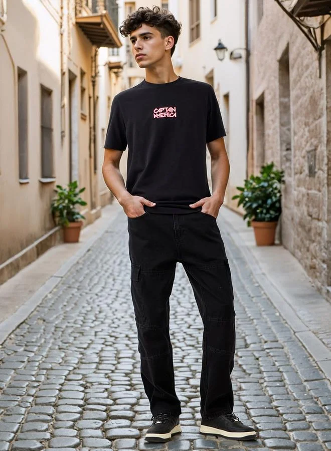 سبلاش فيڤ تيشيرت أفنجرز بطبعة ورقبة دائرية