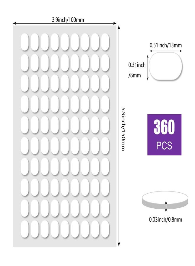 JUICENO 360 Pcs Double Sided Sticky Dot, Sticky Tack Poster Stickers Round Clear Stickers, No Trace Poster Adhesive Putty Removable Waterproof Adhesive Dots for Festival Decoration Sticky Dot (0.31" X 0.51") - Image 2
