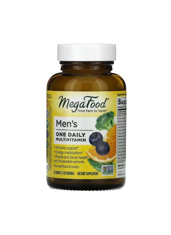 MegaFood Men’s One Daily Multivitamin 30 Tablets  - Image 1