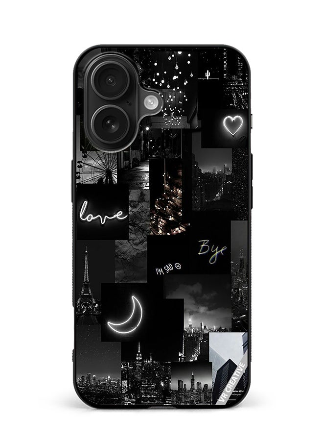 غطاء حماية لجهاز آبل آيفون 16 بتصميم ريترو متعدد الألوان