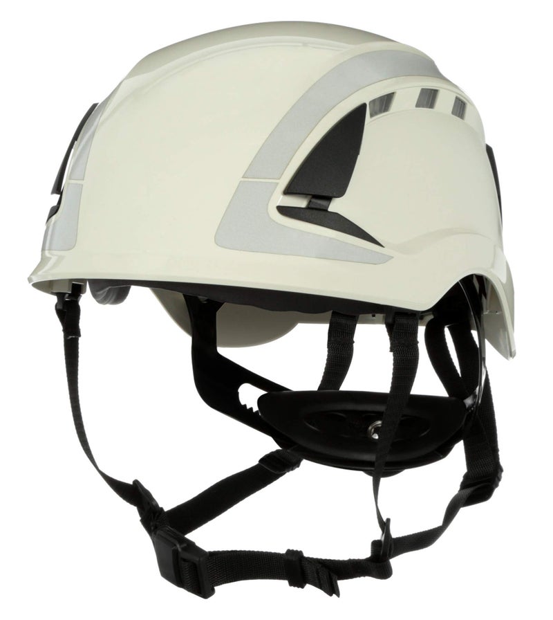 3M SecureFit Safety Helmet - Climbing Style Inspired Safety Helmet with 6 Point Suspension System, Vented with Scotchlite Reflective, White, X5001VX-ANSI, for Construction and Heavy Infrastructure - Image 1