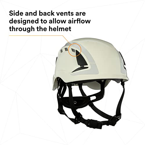 3M SecureFit Safety Helmet - Climbing Style Inspired Safety Helmet with 6 Point Suspension System, Vented with Scotchlite Reflective, White, X5001VX-ANSI, for Construction and Heavy Infrastructure - Image 5