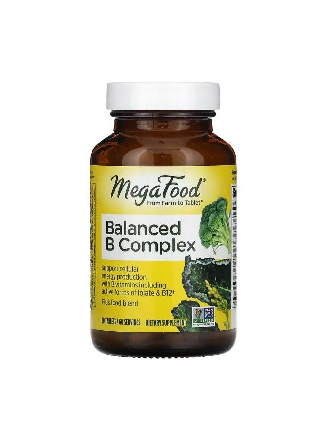 MegaFood Balanced B Complex 60 Tablets  - Image 1