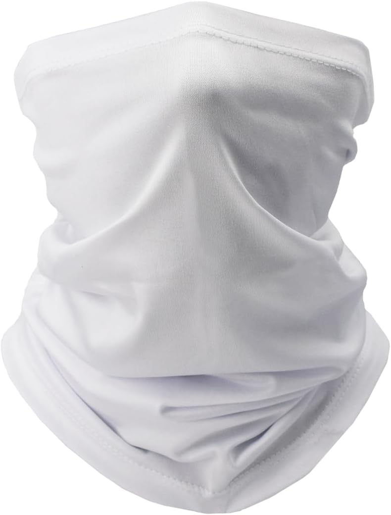 Sunscreen, breathable neck cover, mask, unisex cycling, fishing, windproof and dustproof, scarf, headscarf, white. - Image 1