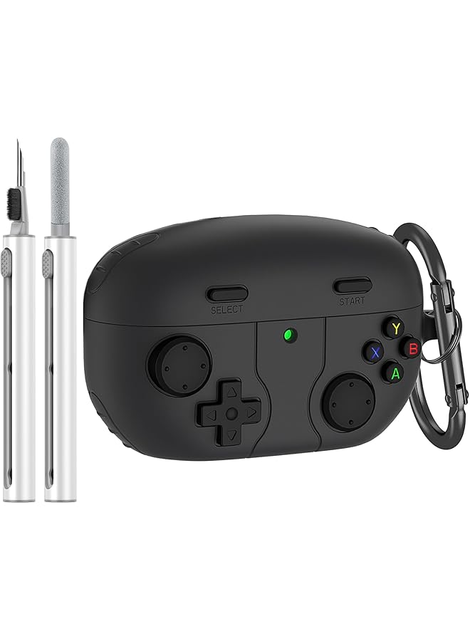 erorex For Sony Wf 1000Xm5 Case Cover With Cleaner Kit And Carabiner 3D Game Console Silicone Design Shockproof Protective Case Dark Gray - Image 1