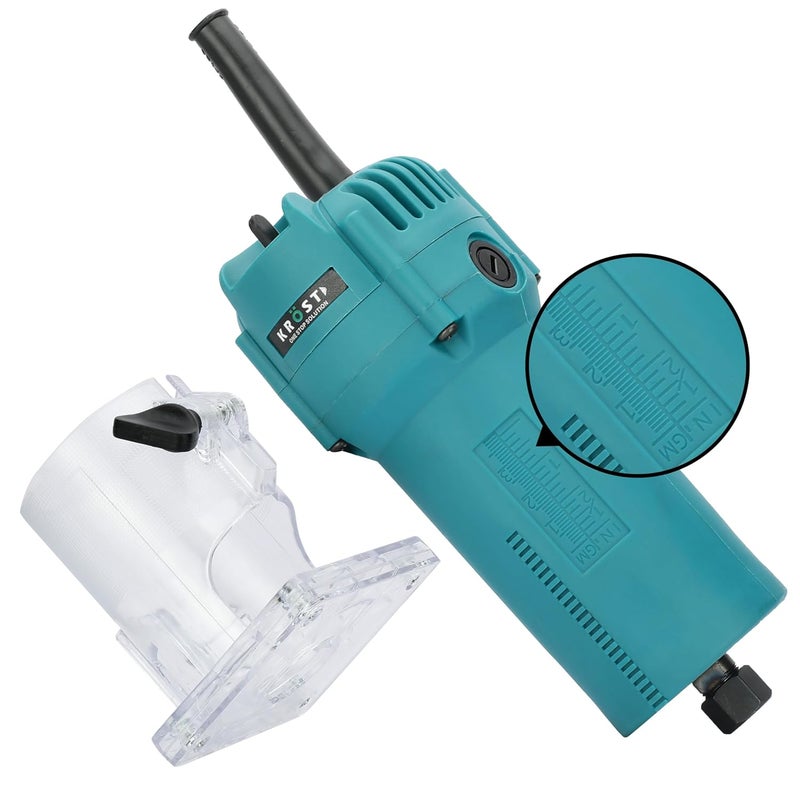 KROST KROST 800W Wood Trimmer Palm Router 32000RPM with 6 Router Bits Specially Designed for Wood Working  - Image 3