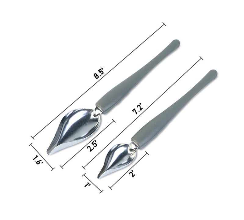Lohas Select Professional Small Precision Culinary Drawing Decorating Spoons Set,2 Pcs Multi-use Stainless Steel Chef Culinary Drawing Spoons for Decorative Plates,Cake,Dessert with Comfortable Handle - Image 2