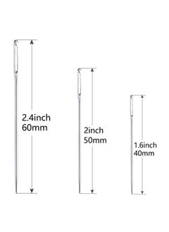 Depend Large Eye Needles, 30 Pcs Large Eye Stitching Needles for Hand Sewing with 3 Different Sizes with Clear Storage Tube Stainless Steel Needles for Handicrafts, Sewn Needles  - Image 3