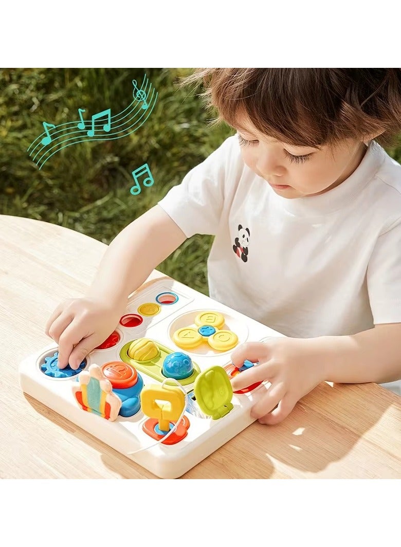 يونيكبيبي لوحة مشغولة مونتيسوري للأطفال، لعبة مهارات حركية دقيقة، نشاط تعليمي للأقفال والأبواب، لعبة تعليمية لتنمية الإدراك المبكر للأطفال في سن ما قبل المدرسة - Image 1