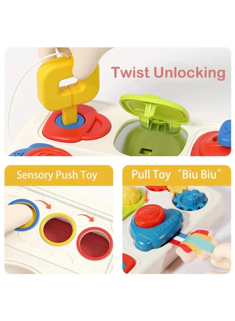 يونيكبيبي لوحة مشغولة مونتيسوري للأطفال، لعبة مهارات حركية دقيقة، نشاط تعليمي للأقفال والأبواب، لعبة تعليمية لتنمية الإدراك المبكر للأطفال في سن ما قبل المدرسة - Image 4