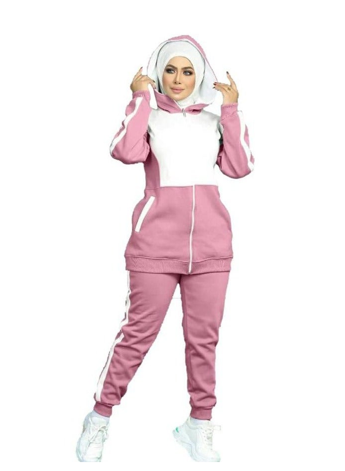 Women's Melton Cotton Sport Tracksuit  - Image 1